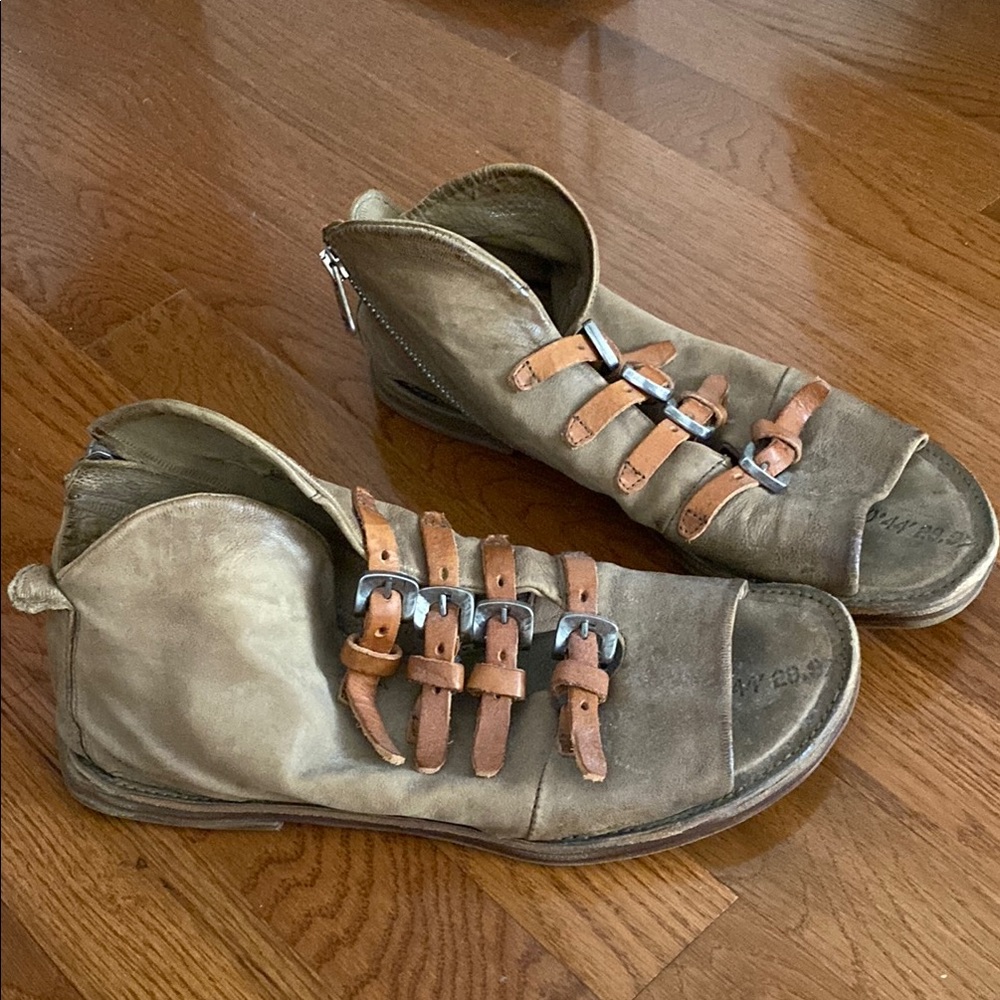 A.S.98 Leather Buckle Sandals